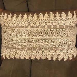Vintage lace throw pillow